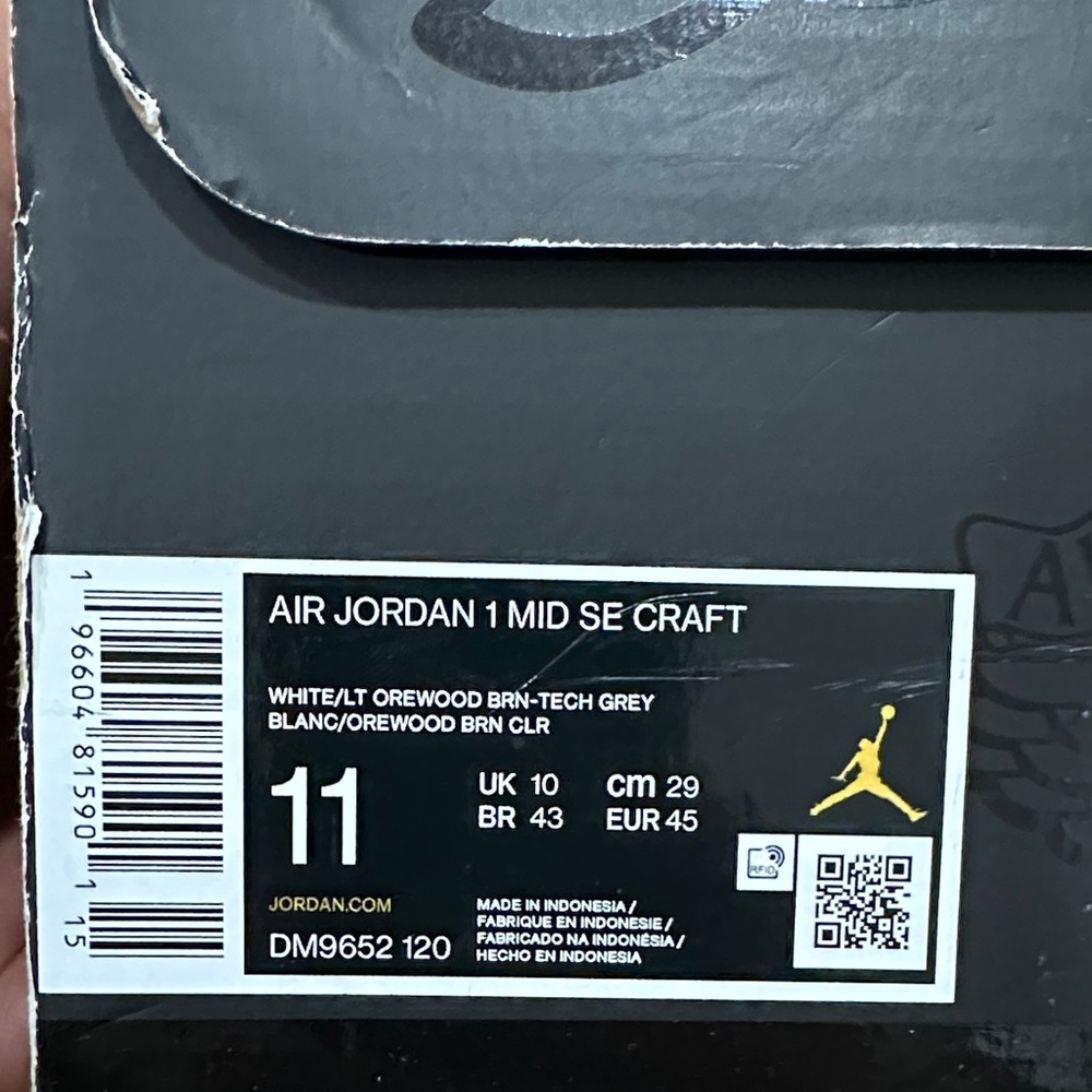 Jordan Air 1 Mid SE Craft White and Orewood Sneakers